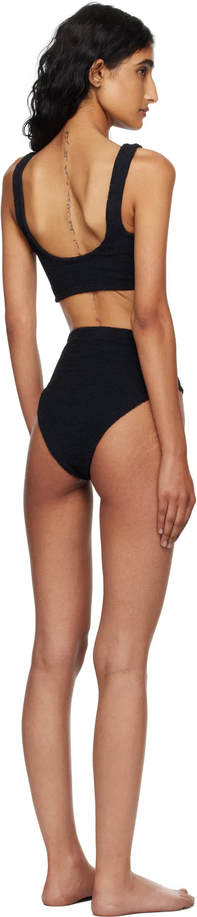 Hunza G Nadine Seersucker Bikini In Blue