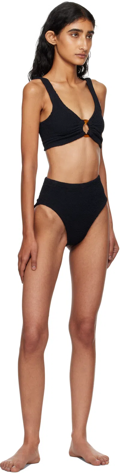 Hunza G Nadine Seersucker Bikini In Blue