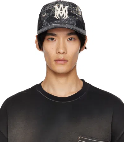 Amiri Bandana Repair Logo-embroidered Baseball Cap In Black