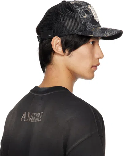 Amiri Bandana Repair Logo-embroidered Baseball Cap In Black