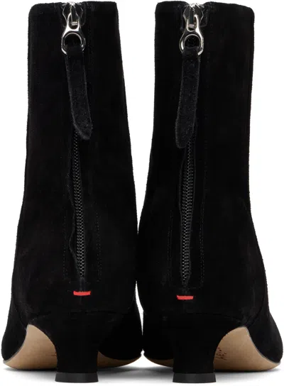 Aeyde Black Zoe Suede Boots In Black