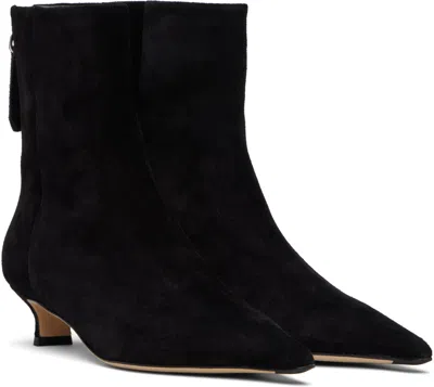 Aeyde Black Zoe Suede Boots In Black