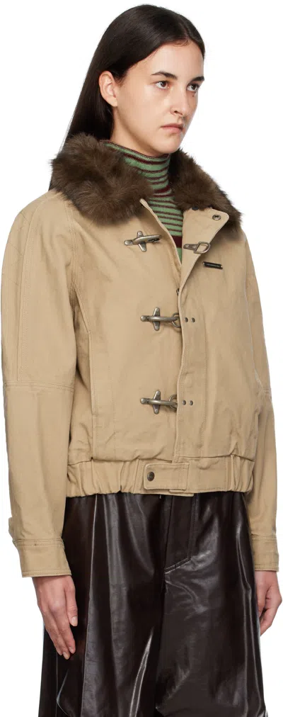 Andersson Bell Beige Ortega Washed Cotton Jacket In Neutral