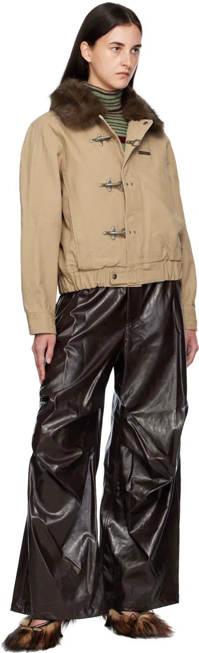 Andersson Bell Beige Ortega Washed Cotton Jacket In Neutral