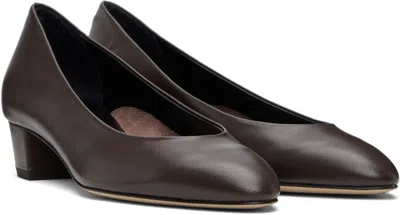 Aeyde Helia 35 Leather Pumps In Brown
