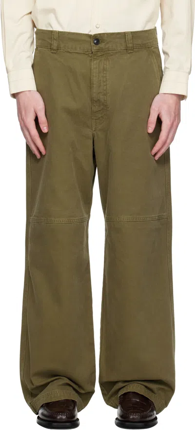 Hope Khaki Workwear Trousers In Green