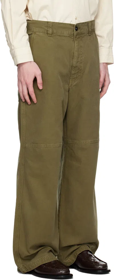 Hope Khaki Workwear Trousers In Green