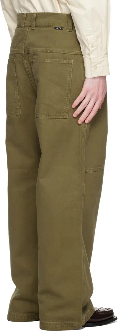 Hope Khaki Workwear Trousers In Green
