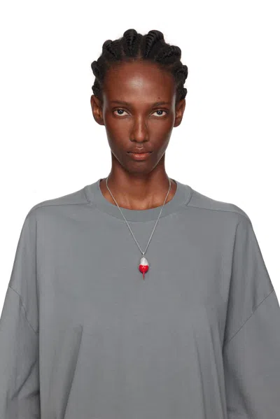 Ottolinger Dipped Pearl Chain Necklace In Silver