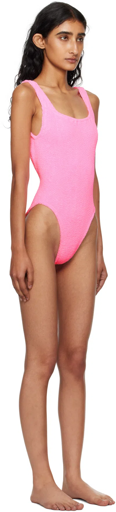Hunza G Petra One-piece Swims In Pink
