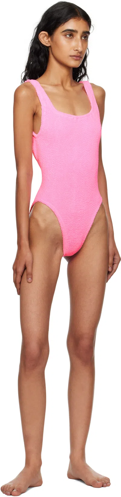 Hunza G Petra One-piece Swims In Pink