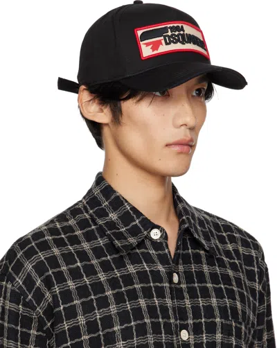 Dsquared2 Logo-patch Baseball Cap In Black