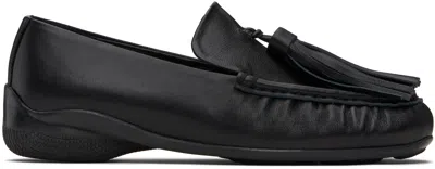 Open Yy Black Tassel Loafers In Black