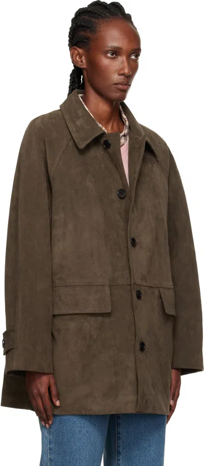 Dunst Button-down Long-sleeved Casual Jacket In Brown