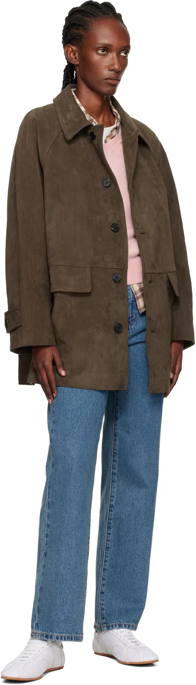 Dunst Button-down Long-sleeved Casual Jacket In Brown