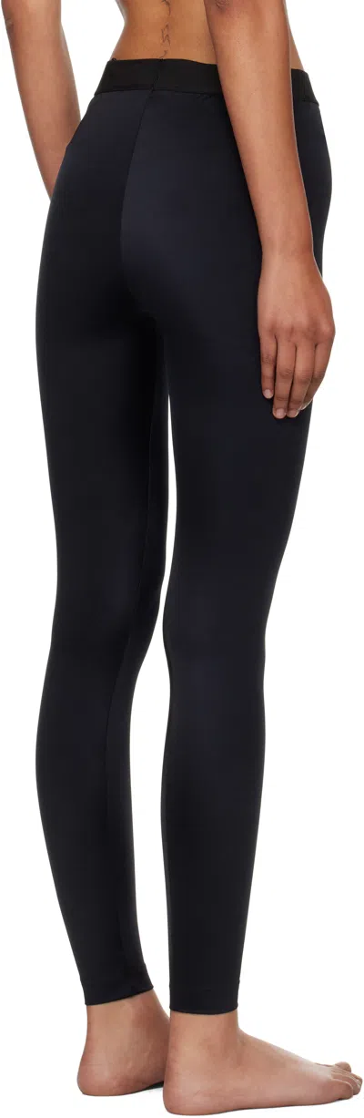 Tom Ford Black Logo-waistband Tights In Burgundy