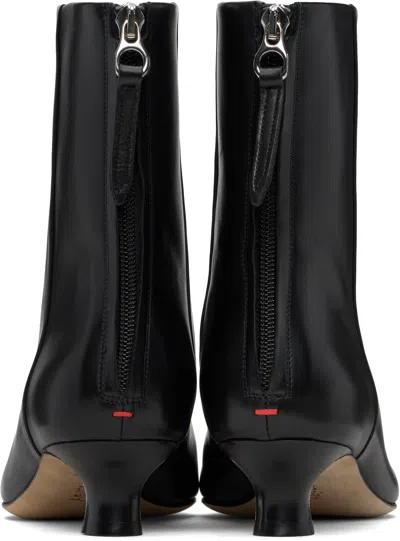 Aeyde Elina 55 Leather Ankle Boots In Black