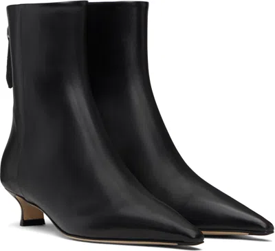 Aeyde Elina 55 Leather Ankle Boots In Black
