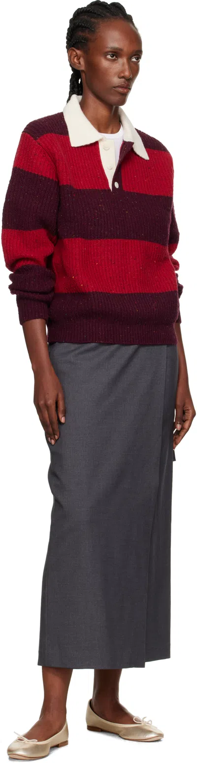 Dunst Striped Polo-neck Sweater In Multi