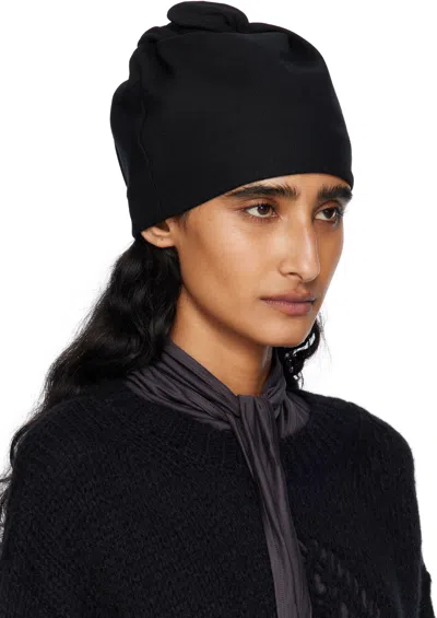 Open Yy Black Wire Beanie In Black