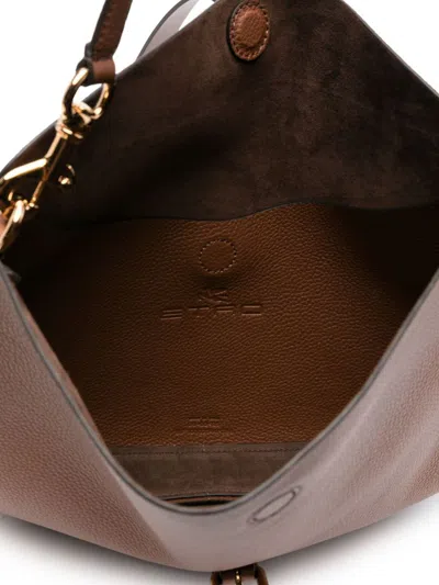 Etro Women Medium Pony Shoulder Bag In Brown