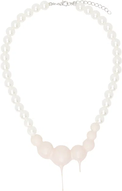 Ottolinger Dipped Pearl Necklace In White