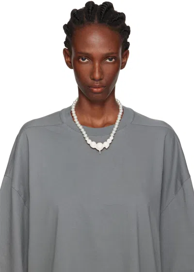 Ottolinger Dipped Pearl Necklace In White