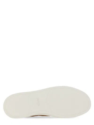 Zegna Camel Suede Triple Stick Sneakers In Multi