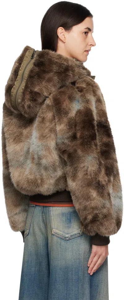 Andersson Bell Vanessa Faux-fur Jacket In Brown