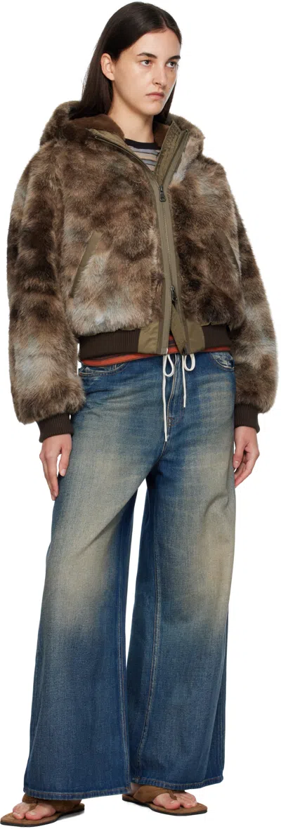 Andersson Bell Vanessa Faux-fur Jacket In Brown