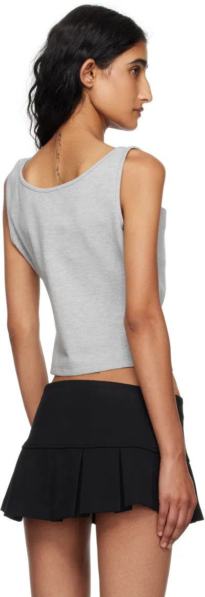 Miaou Gray Luna Tank Top In Gray