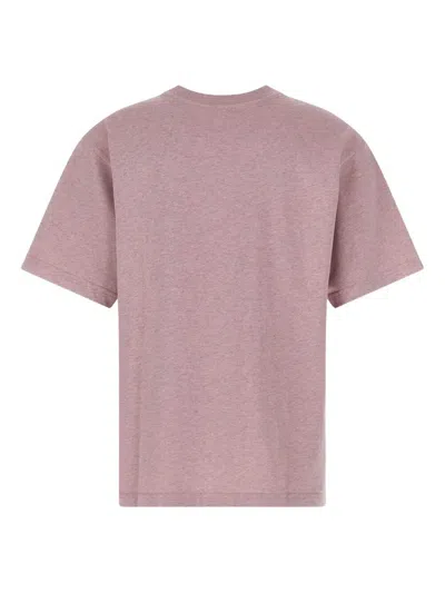 Kenzo Boke Flower Embroidered Oversized Cotton T-shirt Clothing In Pink