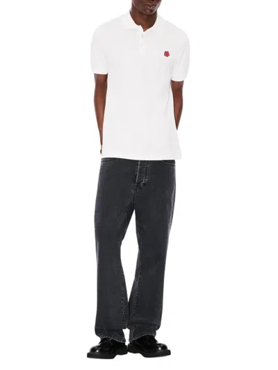 Kenzo "boke Flower" Polo Shirt In White