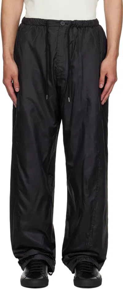 Le17septembre Black Curved Trousers In Black