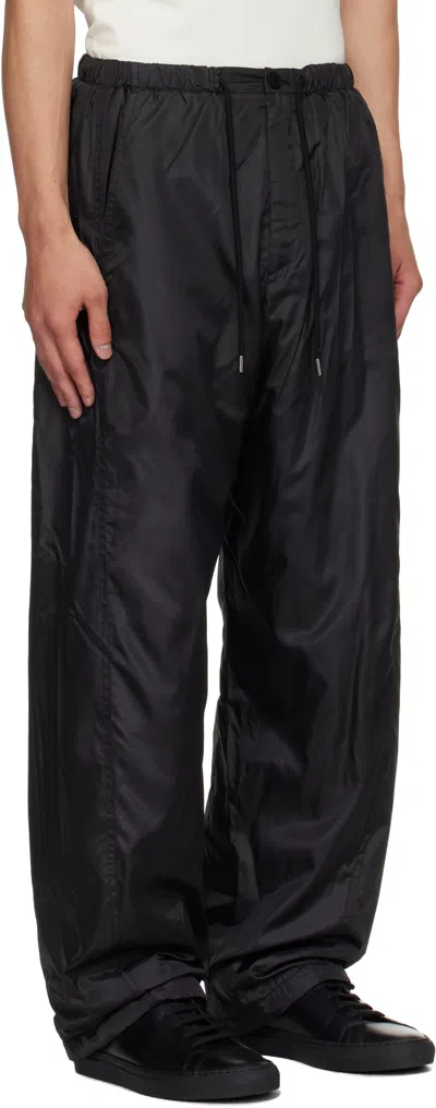 Le17septembre Black Curved Trousers In Black