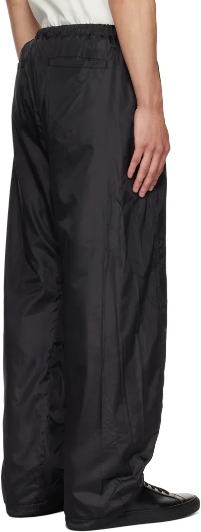 Le17septembre Black Curved Trousers In Black