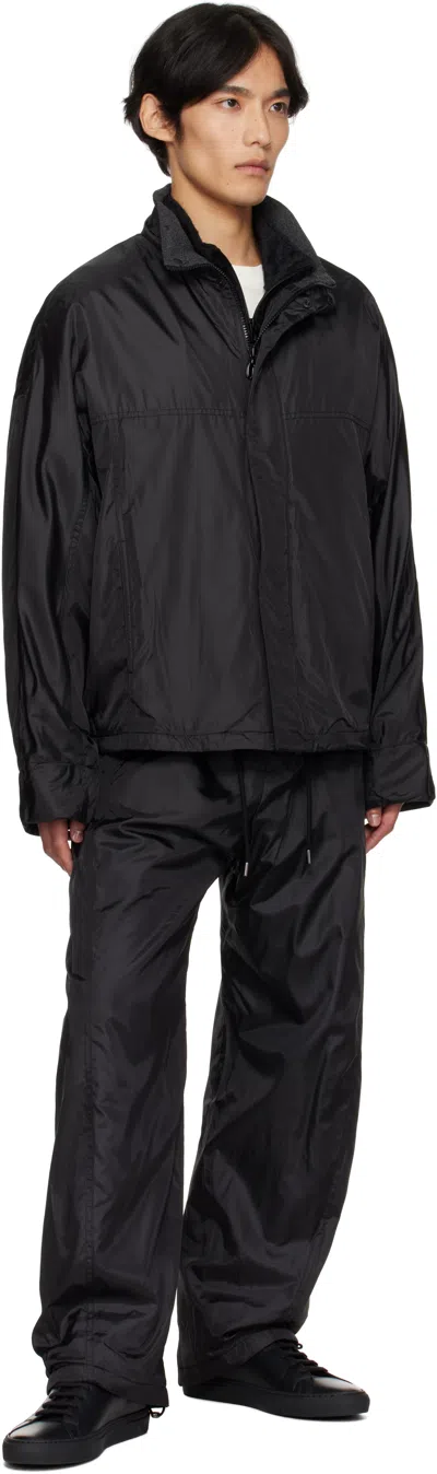 Le17septembre Black Curved Trousers In Black