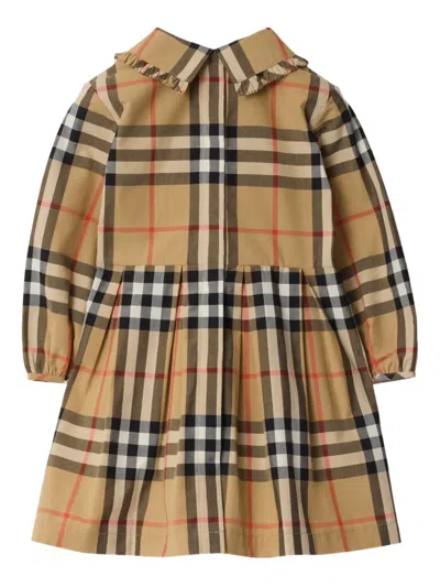 Burberry Baby Girls Mini Ida Check Dress In Brown