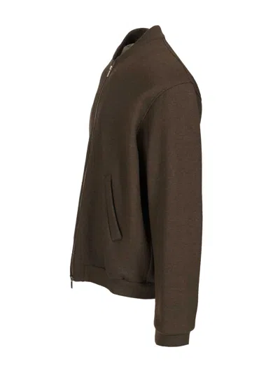Barena Venezia Capospalla Bomber Zip Gabier Lanoso 98 Lana 2 Elastan Jackets Green In Green