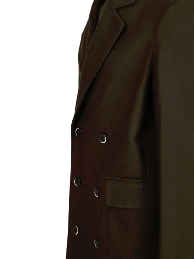 Barena Venezia Cappotto Doppio Petto Gazabin Caramal 75 Lana 25 Poliamidica Coats Green In Brown