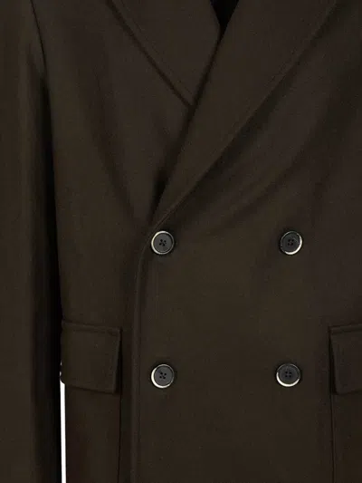 Barena Venezia Cappotto Doppio Petto Gazabin Caramal 75 Lana 25 Poliamidica Coats Green In Brown