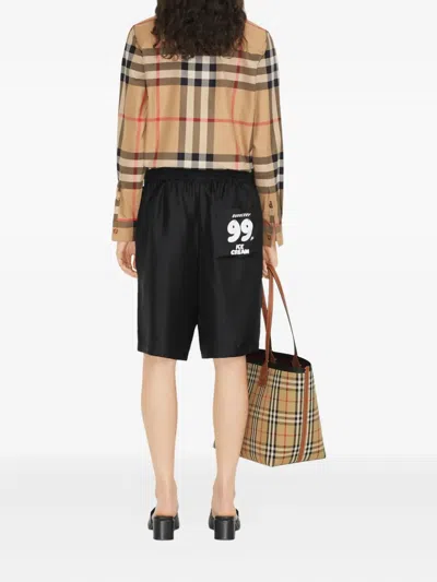 Burberry Vintage Check Pattern Cotton Shirt In Brown