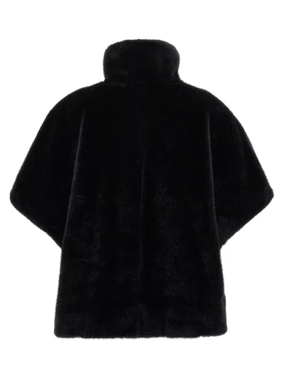 Pinko Comodino Cappa Similpelliccia In Black