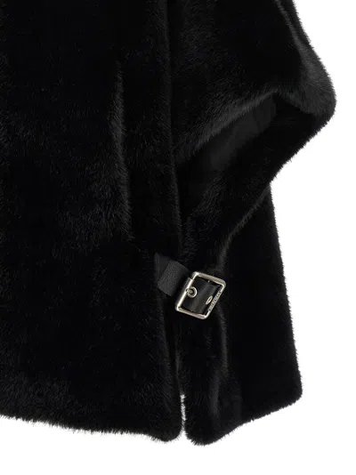 Pinko Comodino Cappa Similpelliccia In Black