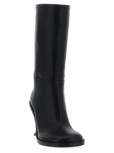 Dries Van Noten Curved Wedge Heel Boots Boots And Ankle Boots Black