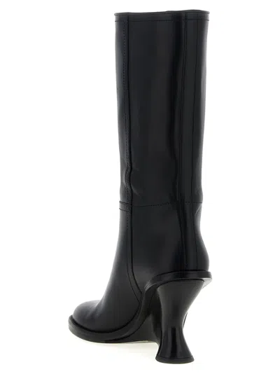 Dries Van Noten Curved Wedge Heel Boots Boots And Ankle Boots Black