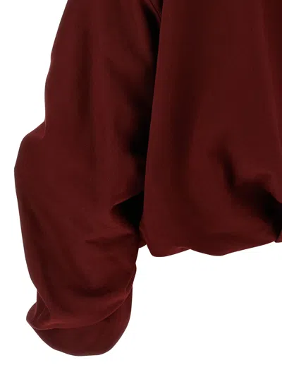 Dries Van Noten Long-sleeved Hooded Sweatshirt In Red