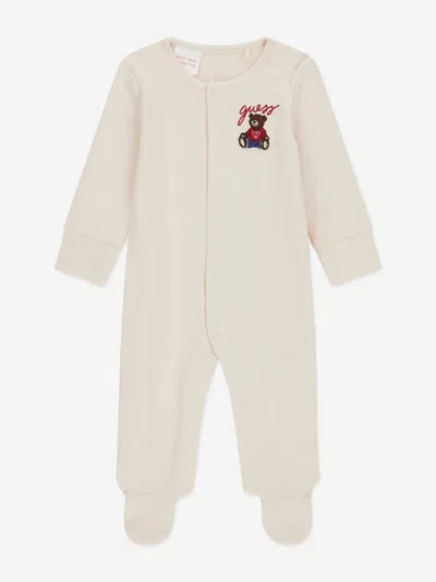 Guess Baby Teddy Bear Babygrow Set In Neutral