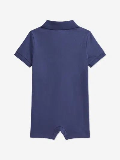 Ralph Lauren Baby Boys Jersey Romper In Blue