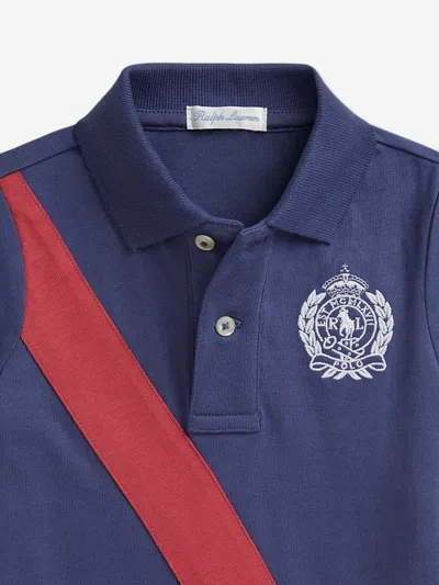 Ralph Lauren Baby Boys Jersey Romper In Blue